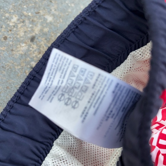 Tommy Hilfiger Red and White Patterned Swim Trunks - Picture 4 of 5